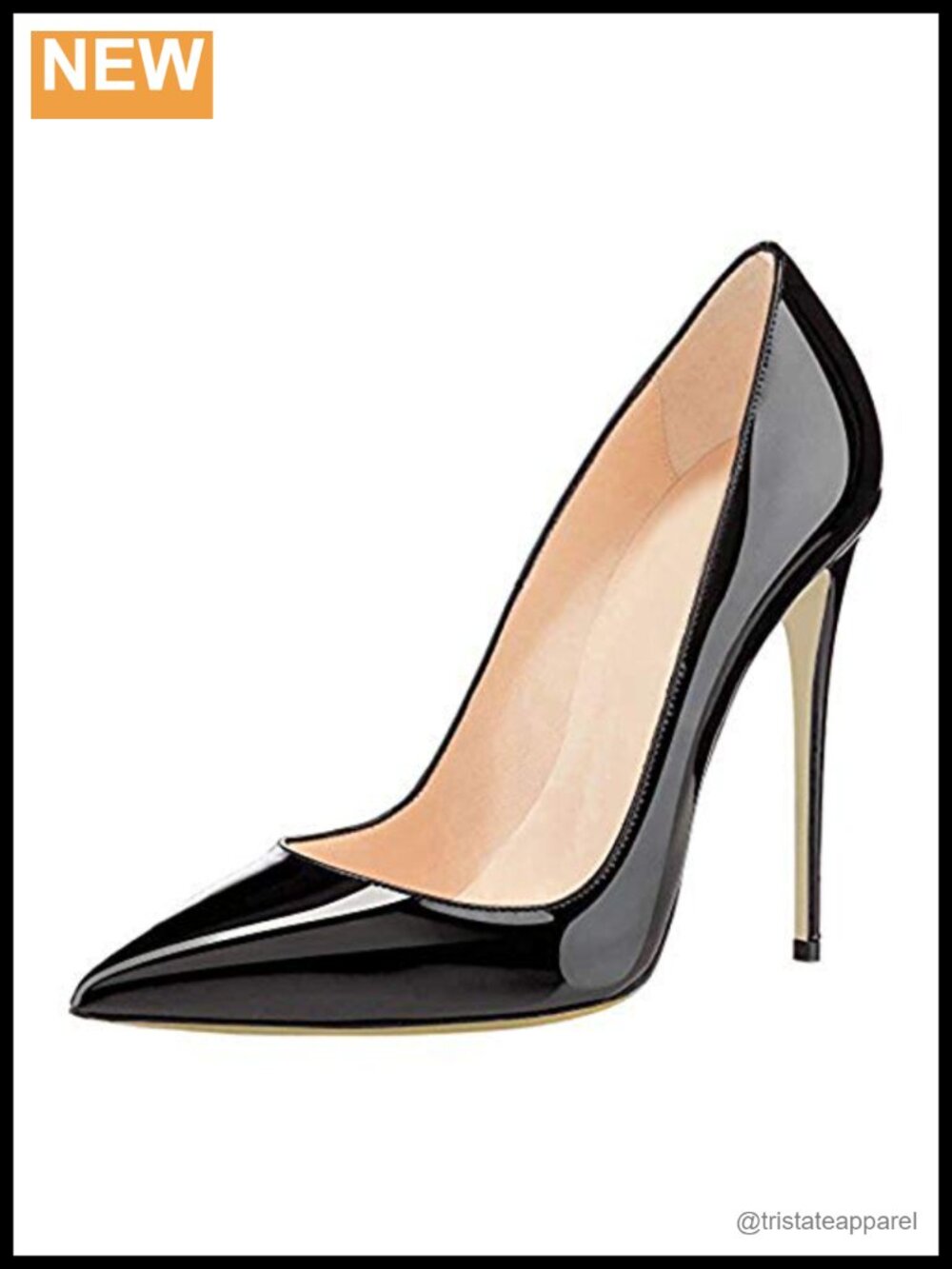 Women's Pointed Toe Stiletto Pumps Faux Leather Formal Dress Shoes